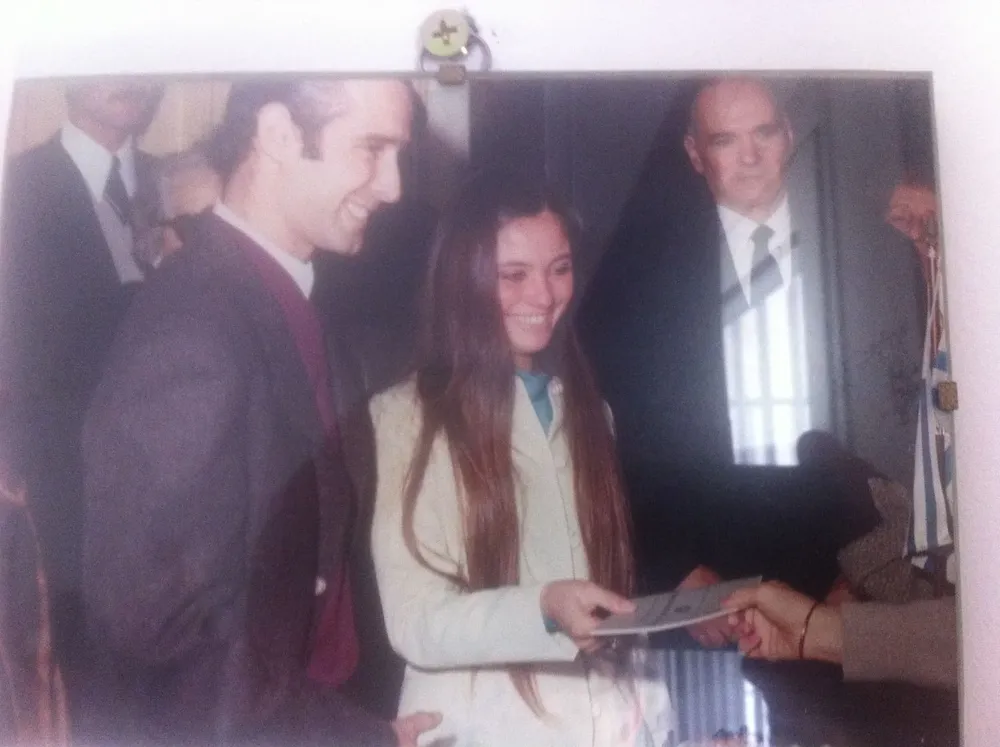 Roberto Gomensoro, primer desaparecido uruguayo, el día de su casamiento