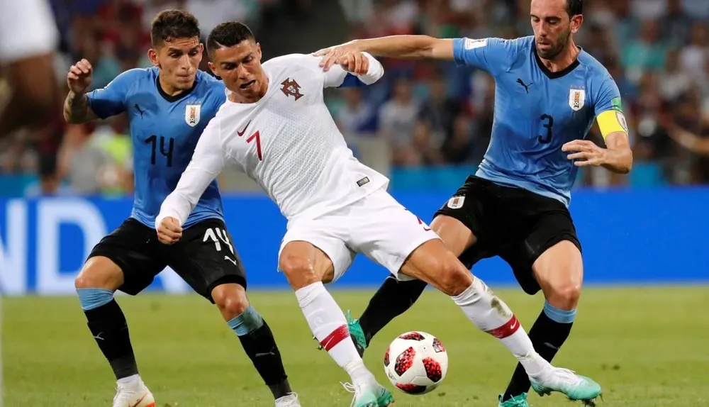 Ronaldo ante Uruguay en Rusia 2018