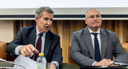Alberto Núñez Feijóo y Miguel Tellado.