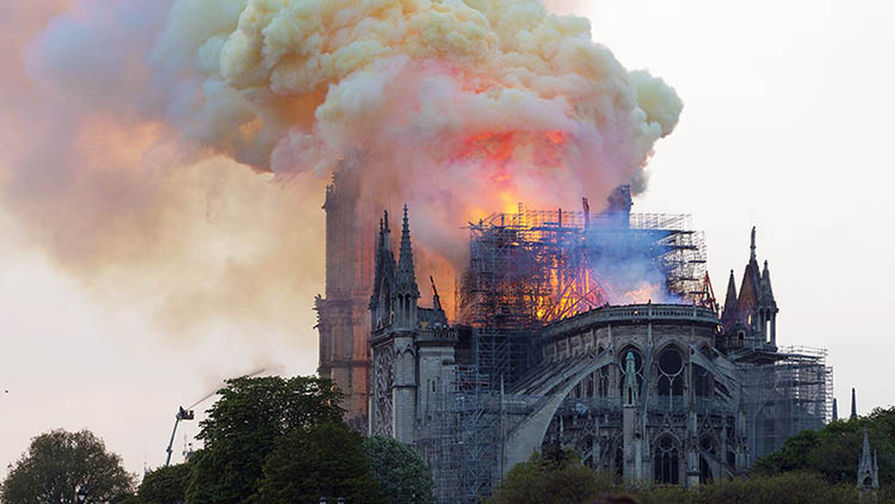 El incendio de Notre Dame, el 15 de abril de 2019.