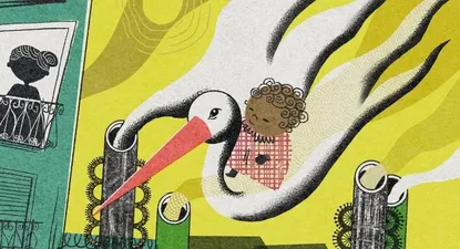 de donde viene la fabula de que la cigüena trae a los bebes al mundo y como se popularizo