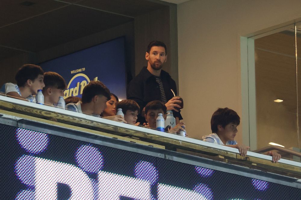 Lionel Messi en el palco