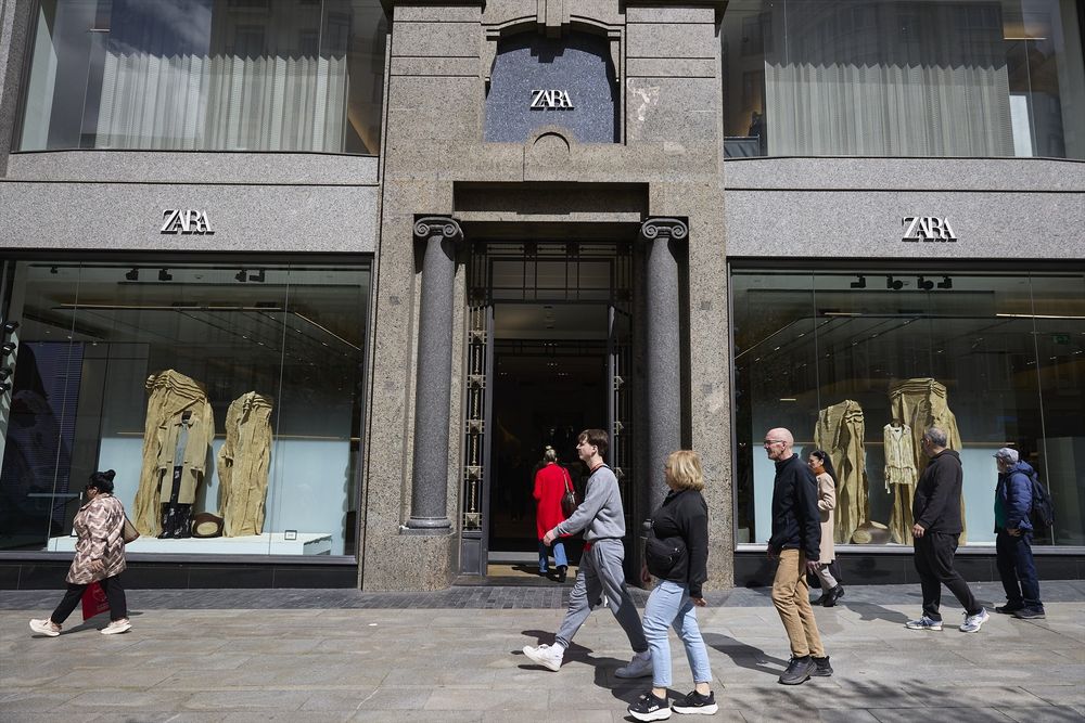 Fachada de una tienda de Zara, a 26 de marzo de 2025, en Madrid (España).&nbsp;