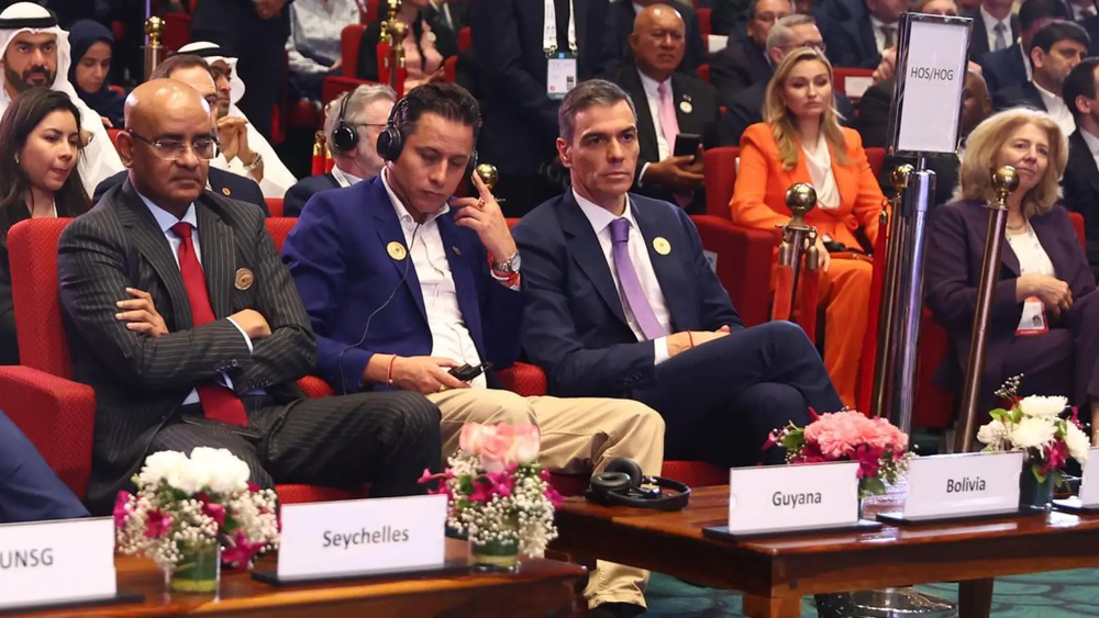 El presidente español, Pedro Sánchez, en la IV Cumbre de Impacto de la Inteligencia Artificial.