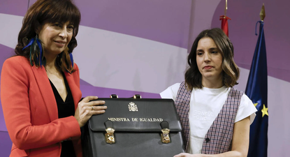 La ministra de Igualdad, Ana Redondo y&nbsp; la actual eurodiputada, Irene Montero.