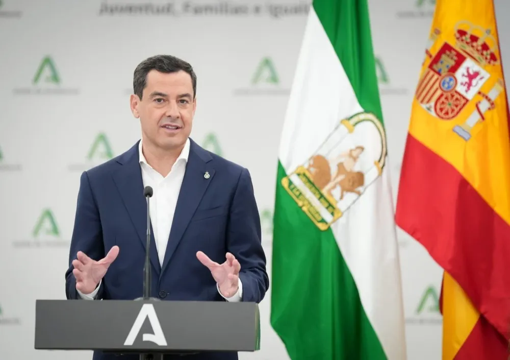 El presidente de la Junta de Andalucía, Juanma Moreno, este viernes.