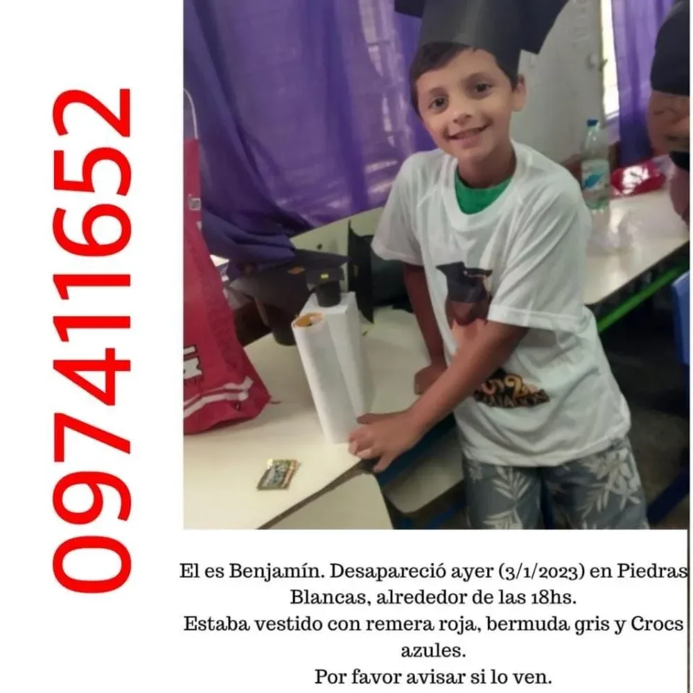 Benjamín desapareció este martes
