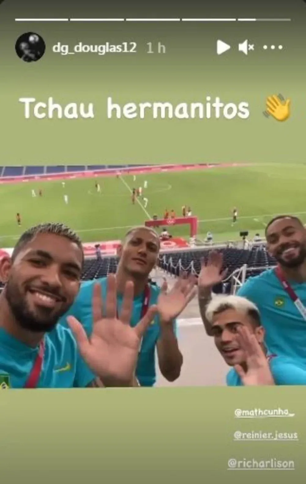 Douglas Costa, Richarlison, Reinier y Matheus Cunha se burlaron de la eliminación de Argentina en futbol en los Juegos Olímpicos de Tokyo 2020