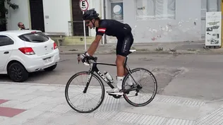 Thiago Vecino cumplió su promesa por Nacional y fue en bicicleta hasta San Cono