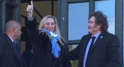 Javier Milei y Karina Milei, llegaron juntos a Francia.&nbsp;