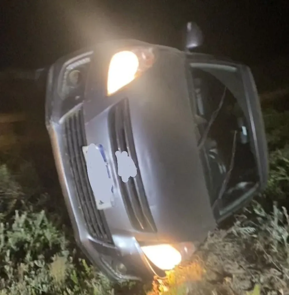 Así quedó el auto luego del accidente