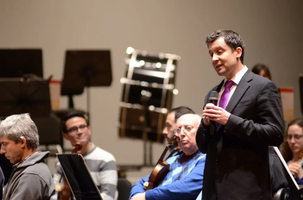 Martín García, director de la Ossodre, en la conferencia de prensa