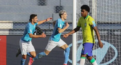 Dor Turgeman festeja su gol ante Brasil en el gran batacazo del Mundial