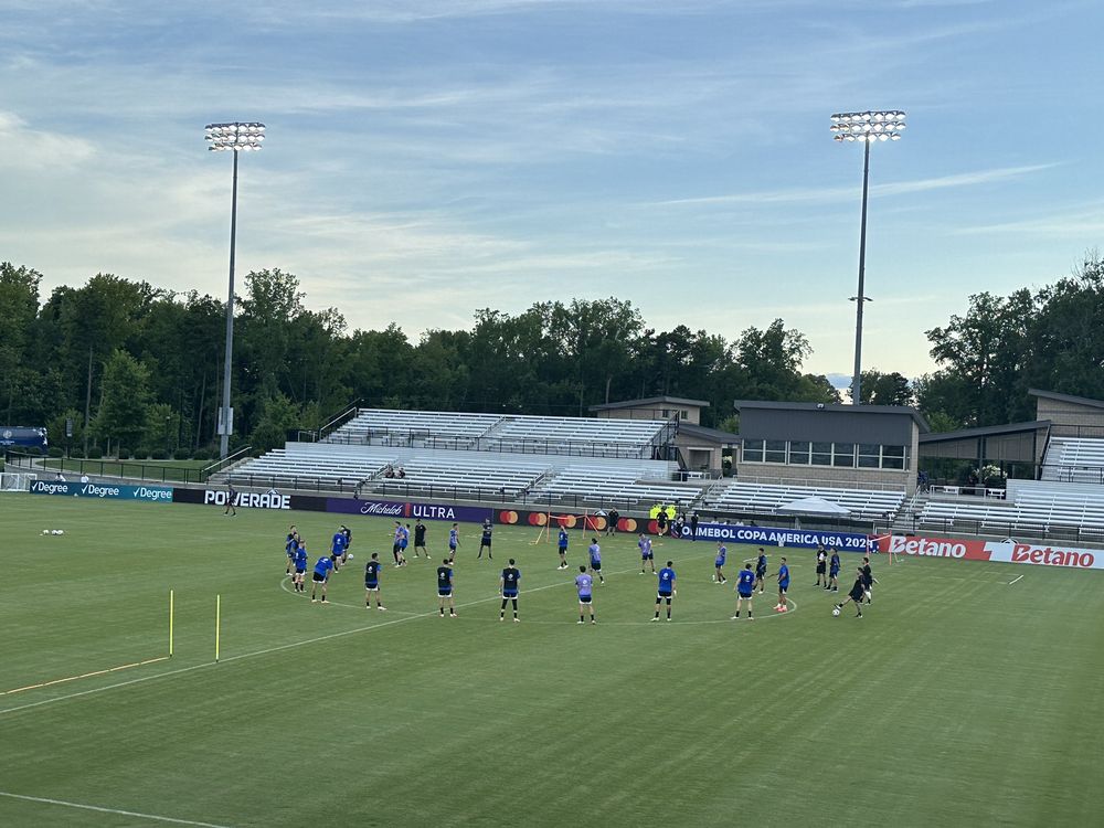 La última práctica de la selección de Uruguay en la Copa América