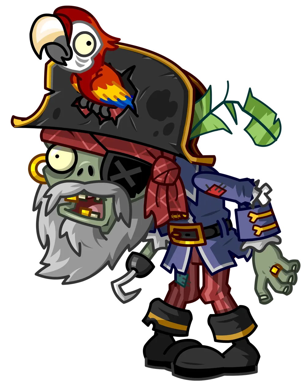 El capitán con su loro es la versión difícil de los zombies piratas