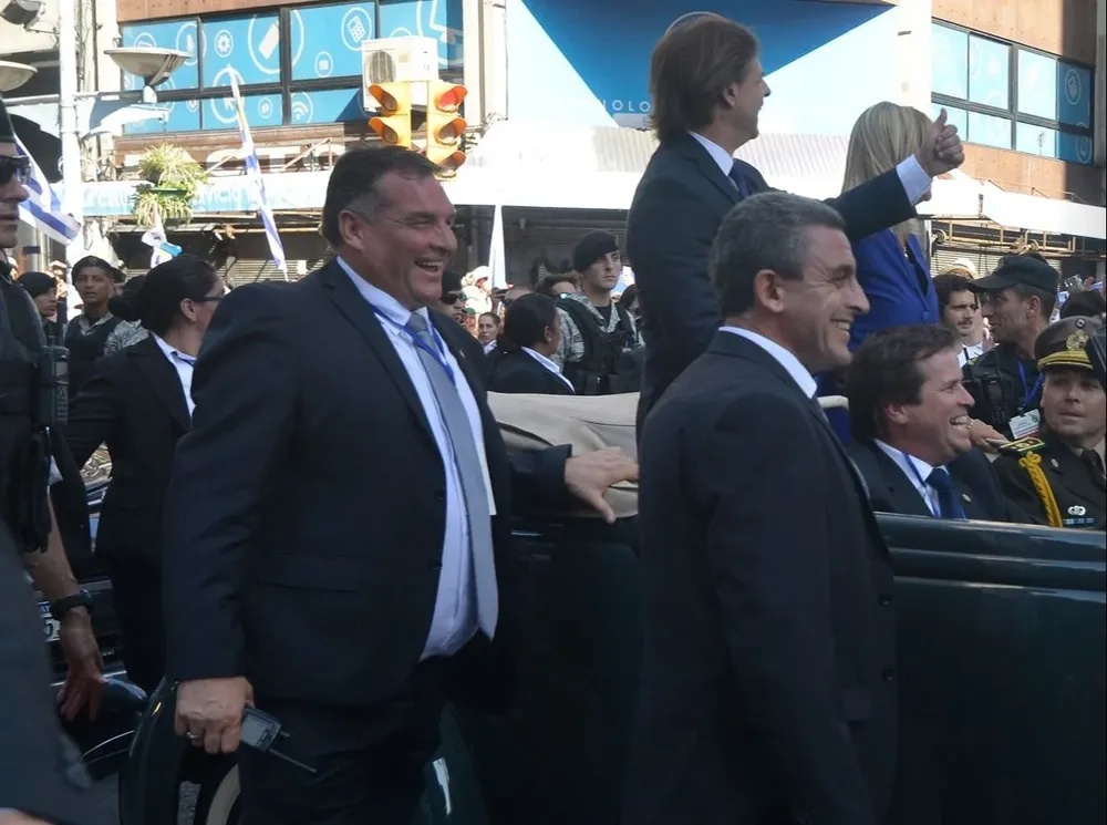 Alejandro Astesiano, excustodio del presidente Lacalle Pou, el día de su asunción