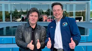 Javier Milei junto al magnate Elon Musk la semana pasada en Austin, Texas