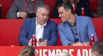Santos Cerdán, exsecretario de Organización del PSOE y el presidente del Gobierno, Pedro Sánchez.