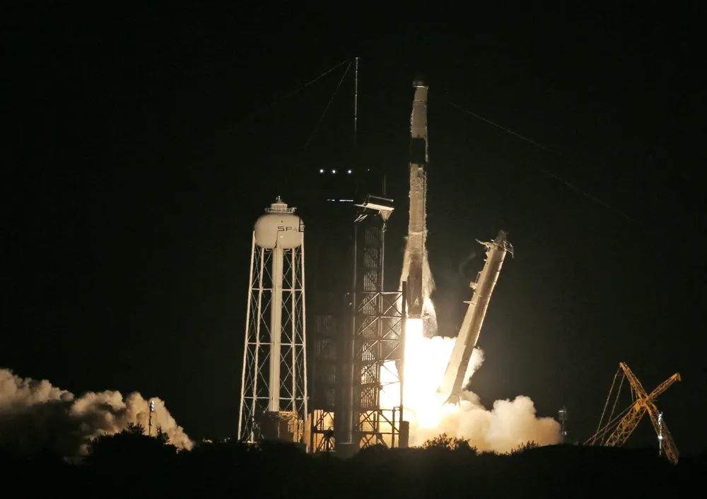 Cohete de Space-X Falco 9 en su despegue el 14 de julio de 2022, en Florida, Estados Unidos.