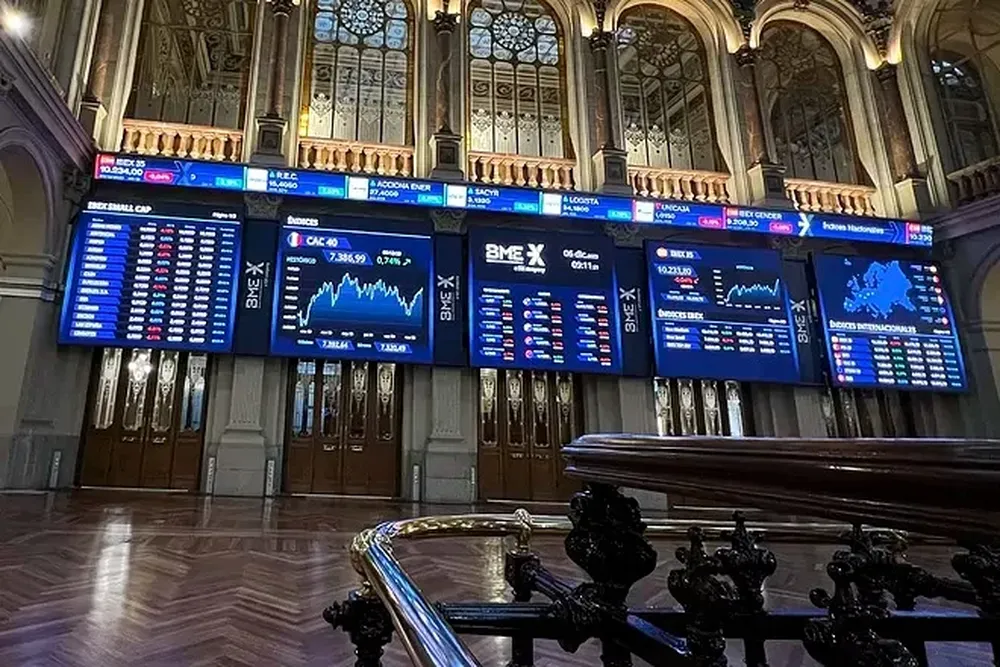 Interior de la Bolsa de Madrid