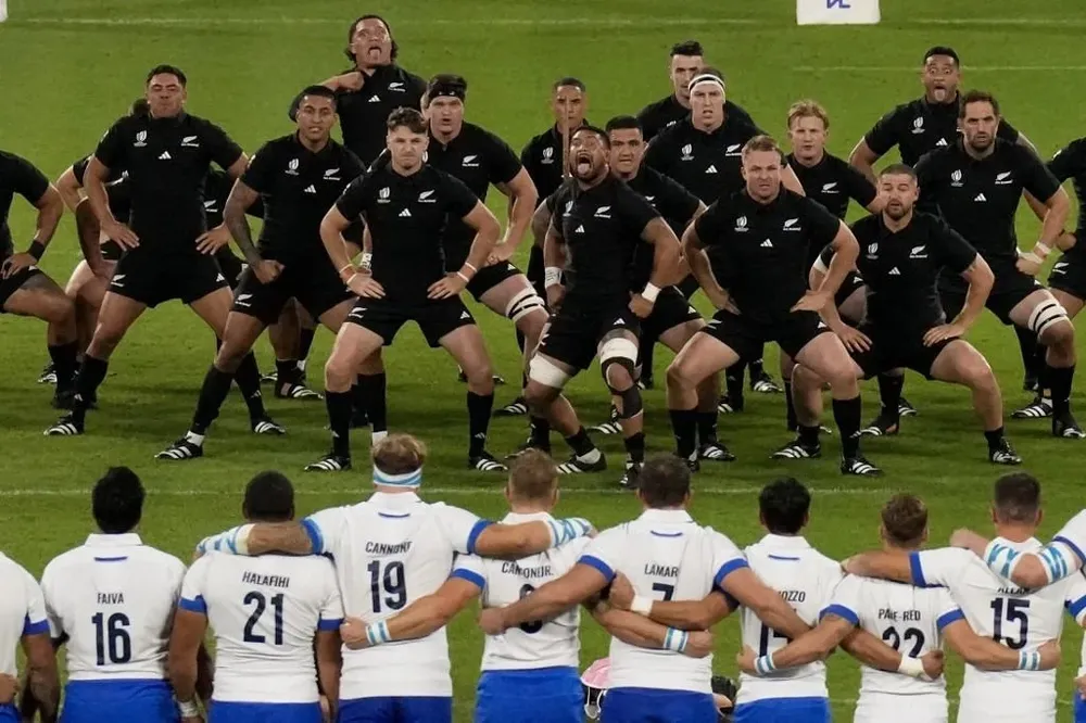 Haka de los All Blacks ante Italia