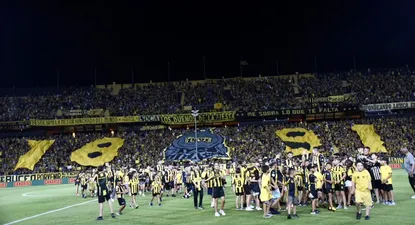 Fuerte presencia de mascotas en un partido de Peñarol de 2023. (Archivo)