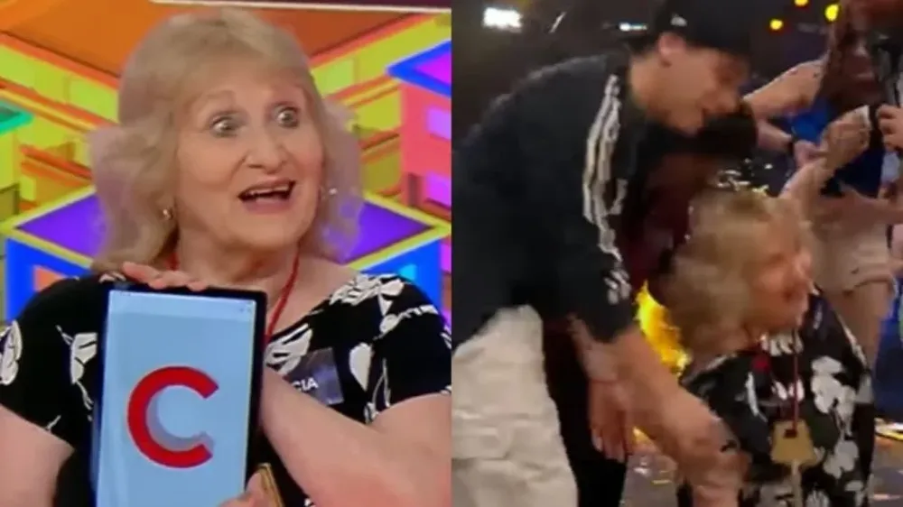 La abuela y el tackle del nieto