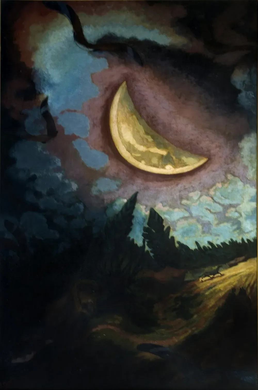 Título: Luna con dormilonesTécnica: ÓleoMedidas: 146 x 97Fecha de la obra: c.1944