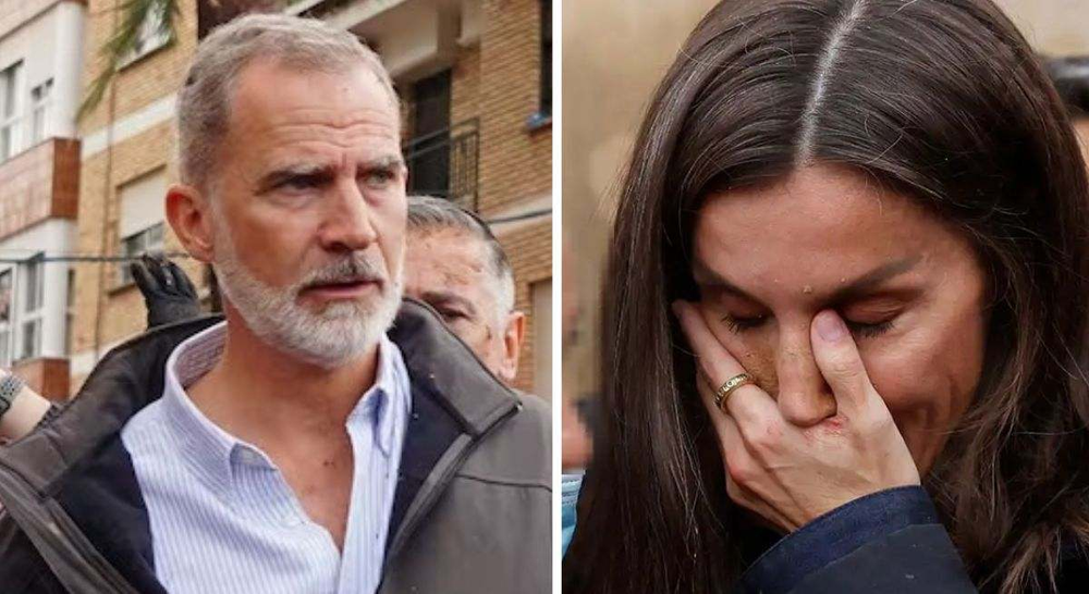 Los Reyes durante su visita a Paiporta. (Archivo)