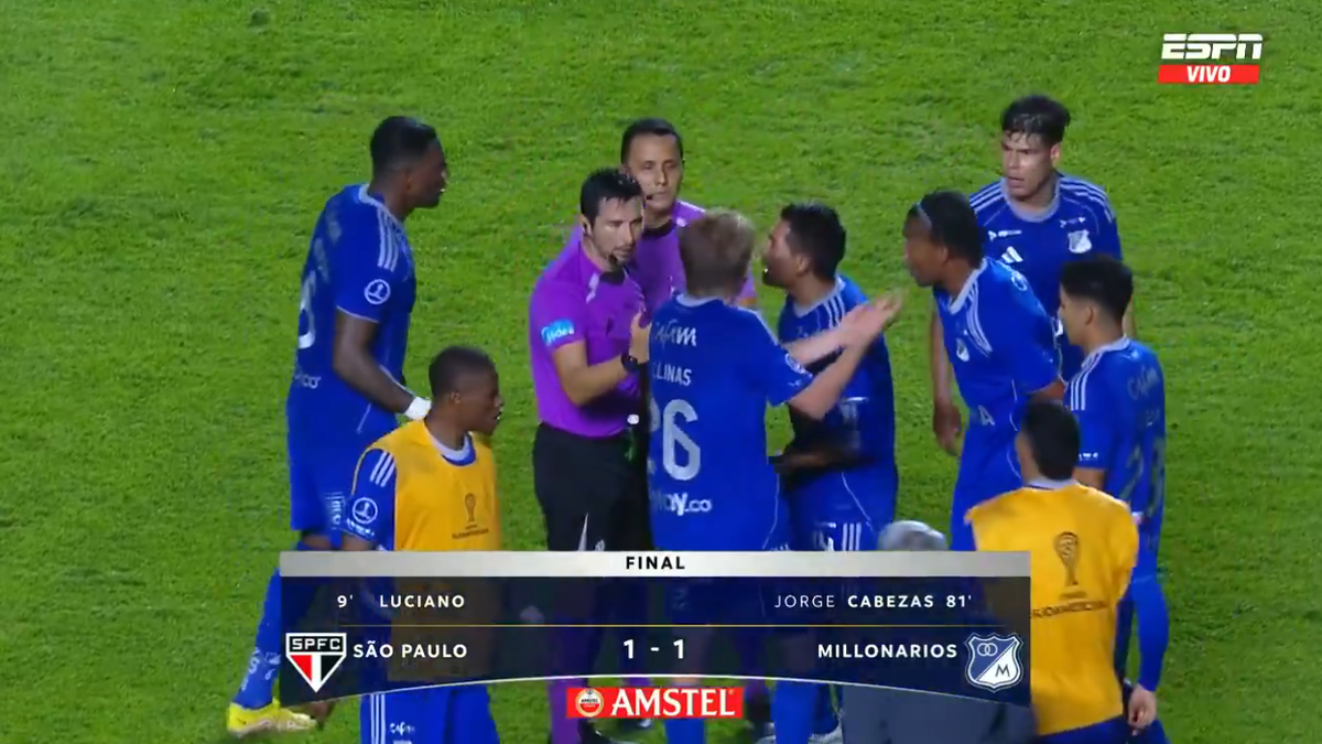El escandaloso final de San Pablo y Millonarios por Copa Sudamericana ...