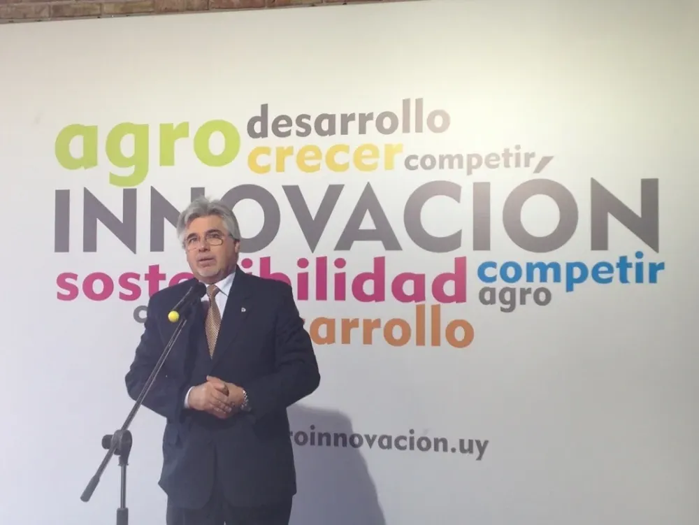 Aguerre, cuando inauguró el stand del MGAP en la Expo Prado