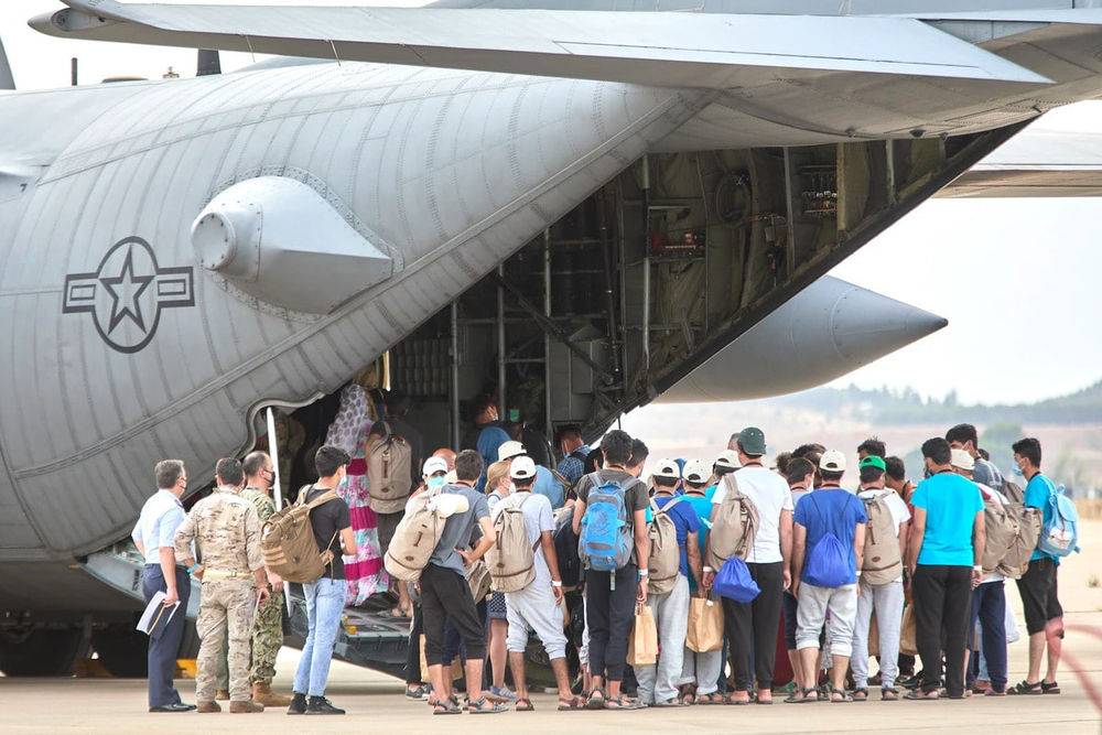 Ciudadanos afganos deportados de Alemania.