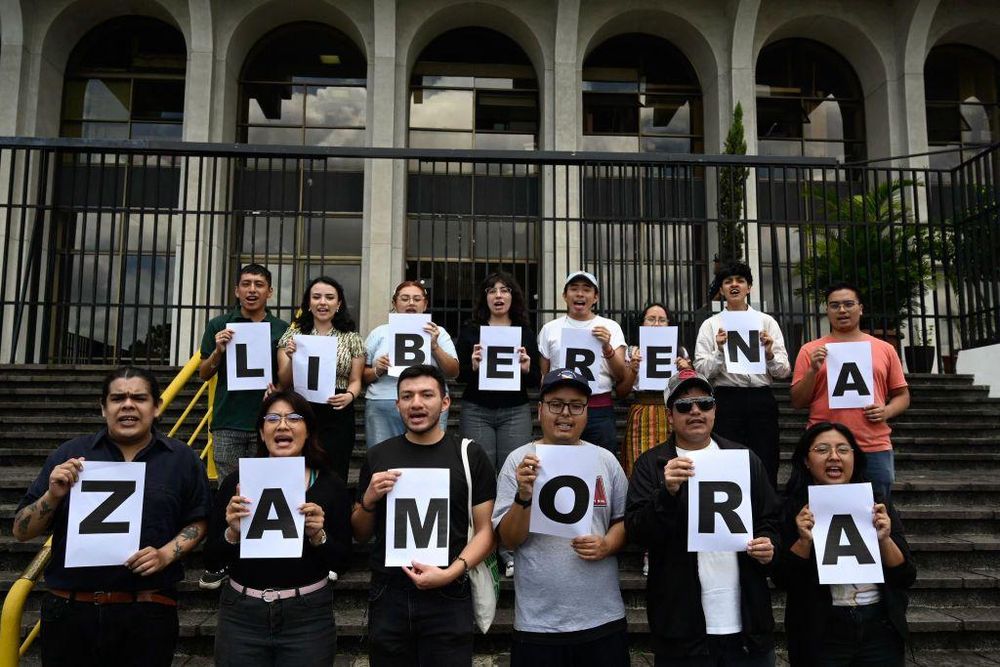 Profesionales de los medios organizaron varias concentraciones para pedir la libertad de Zamora.