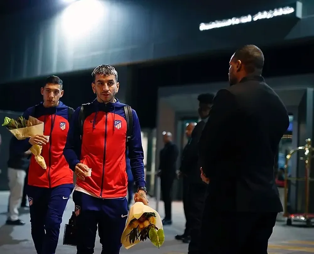 Angel Correa, al salir del estadio del Atlético de Madrid.