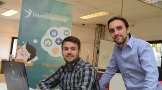 Germán Ayala y Dani Vianna en el Centro de Innovación y Emprendimientos de ORT. D.BATTISTE