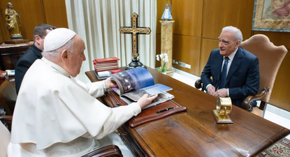 El cineasta Martin Scorsese y el Papa Francisco