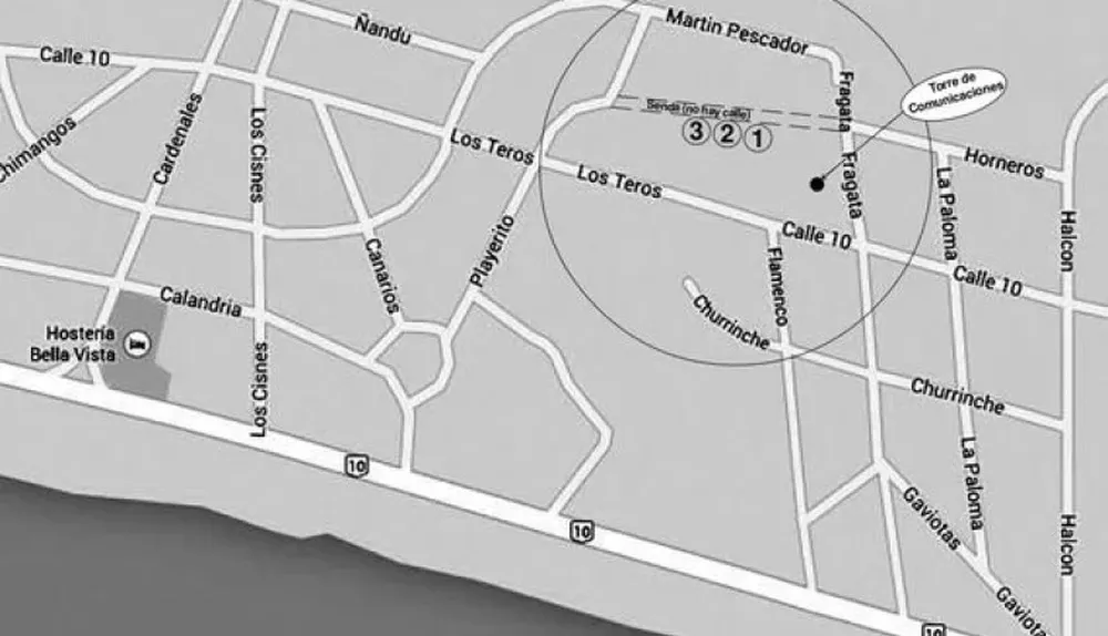 Plano de la ubicación de los solares en el Balneario Bella Vista, en Maldonado