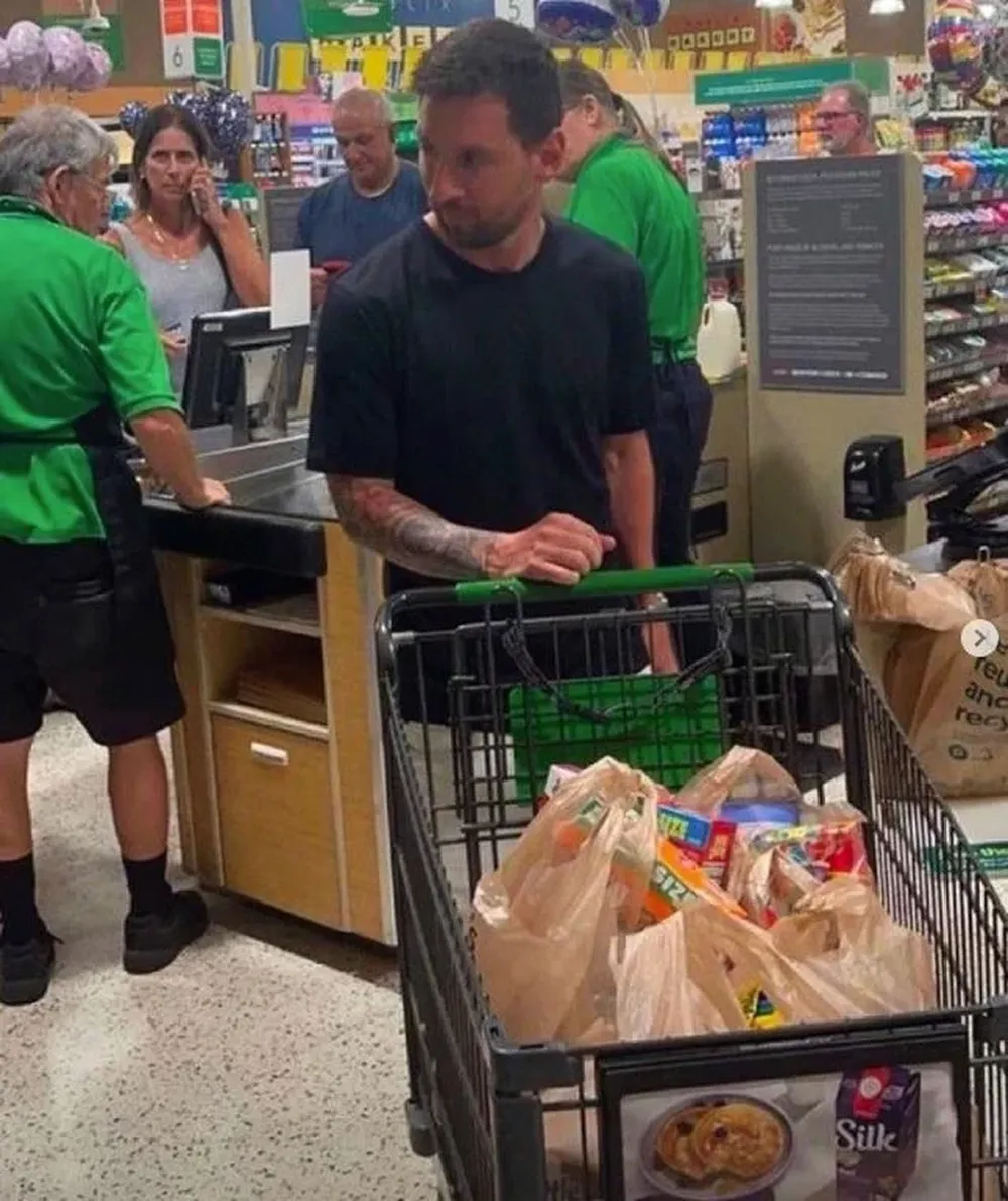 Messi en un super de Miami