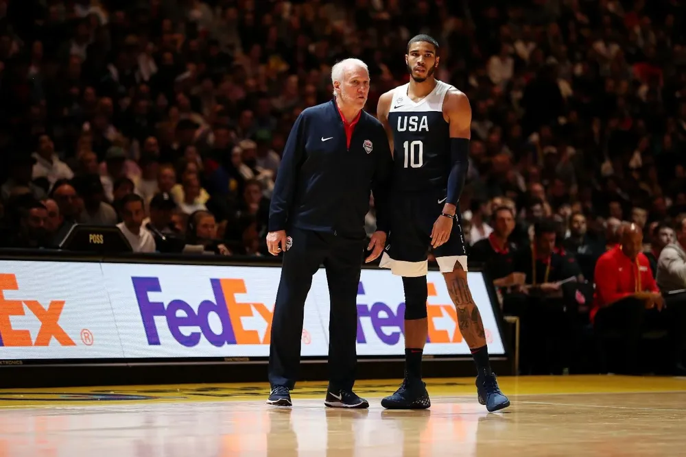 Gregg Popovich y Jayson Tatum