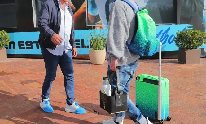 El presidente de AFA recibió a Messi en Ezeiza