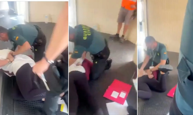 Momentos de maltrato a niños judíos en el aeropuerto de Valencia.