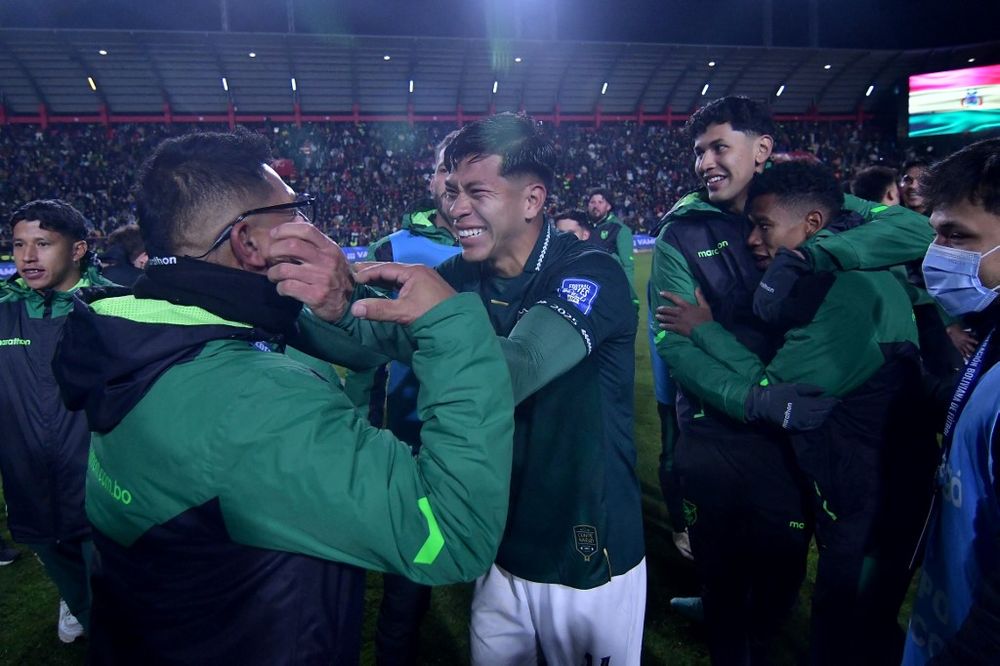 Ervin Vaca celebra el avance de Bolivia