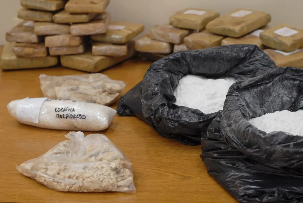 Incautación de cocaína en un operativo policial. Foto de archivo