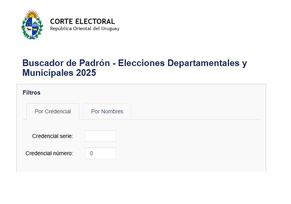 Así se ve el buscador de la Corte Electoral para saber dónde toca votar el domingo 11 de mayo