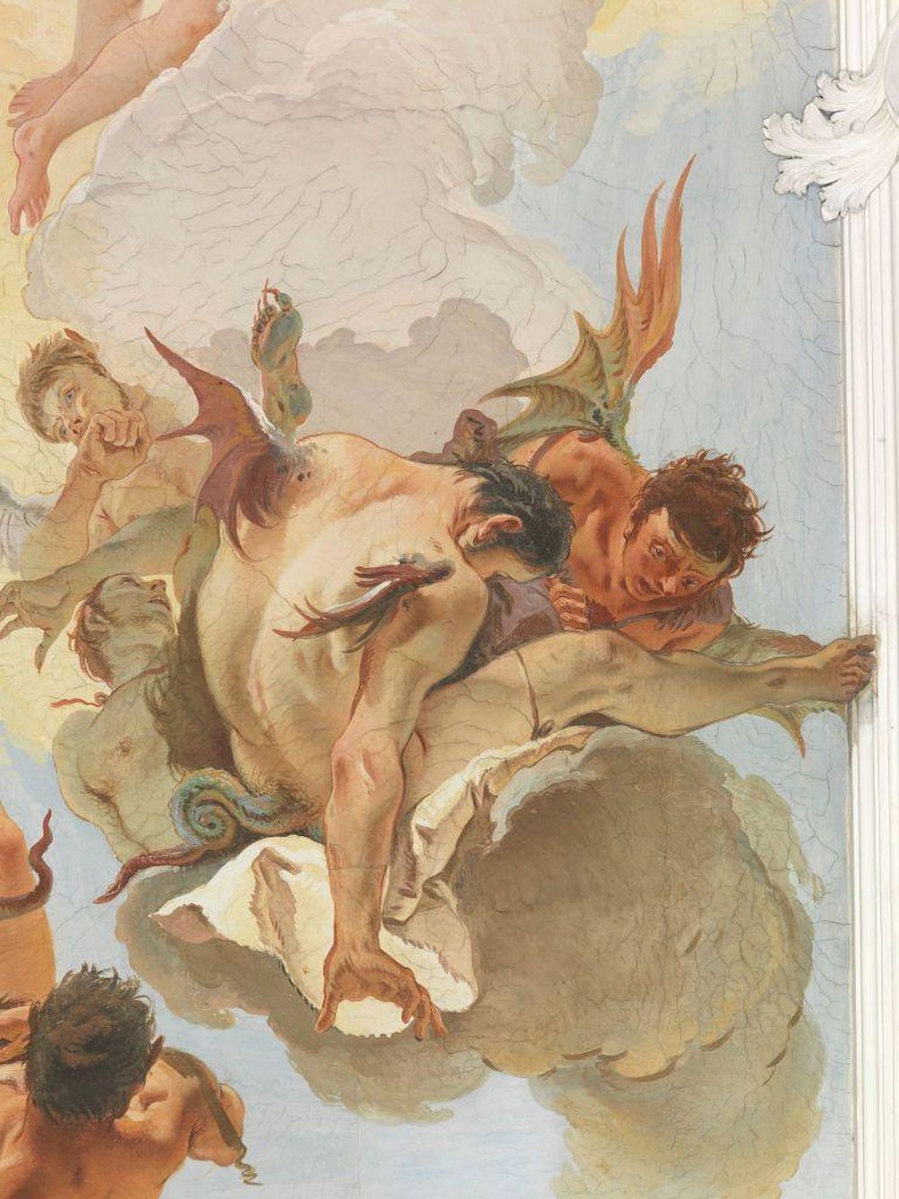 En el libro del Apocalipsis se narra una guerra celestial donde el arcángel Miguel expulsa a los ángeles rebeldes del paraíso, representado aquí por Giambattista Tiepolo.