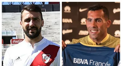Lucas Pratto y Carlos Tevez