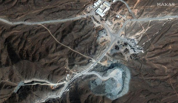 Una imagen satelital, de septiembre de 2025, que muestra la zona donde está el complejo militar de Natanz.