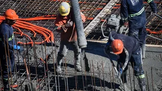 Trabajadores de la construcción.
