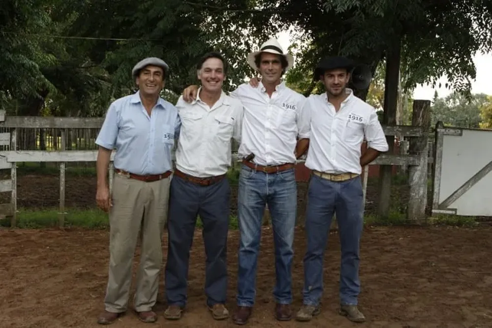 Sergio Techera, Ricardo Pigurina, Alejandro Núñez y Mario dos Santos en la feria