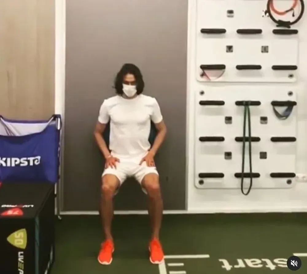 El video de Cavani entrenando